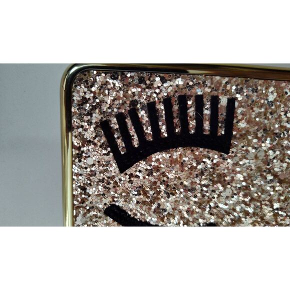 CHIARA FERRAGNI GOLD SEQUIN EYE WINKY I PHONE 6/6S PLUS PHONE CASE NWOB - Picture 6 of 8